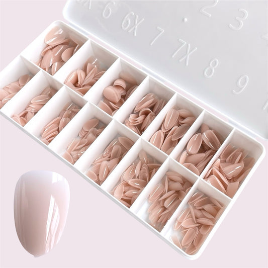 Gel tips, 600 pc set, short almond