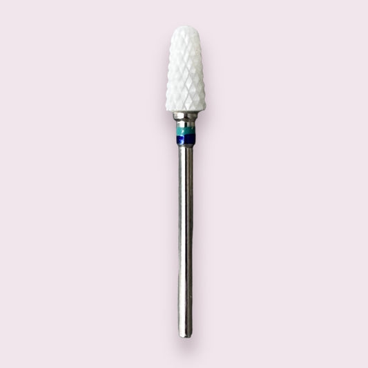 Ceramic Nail Bit for Removal Cone, Green +Blue(2), Right handed for hard gel/acrylic